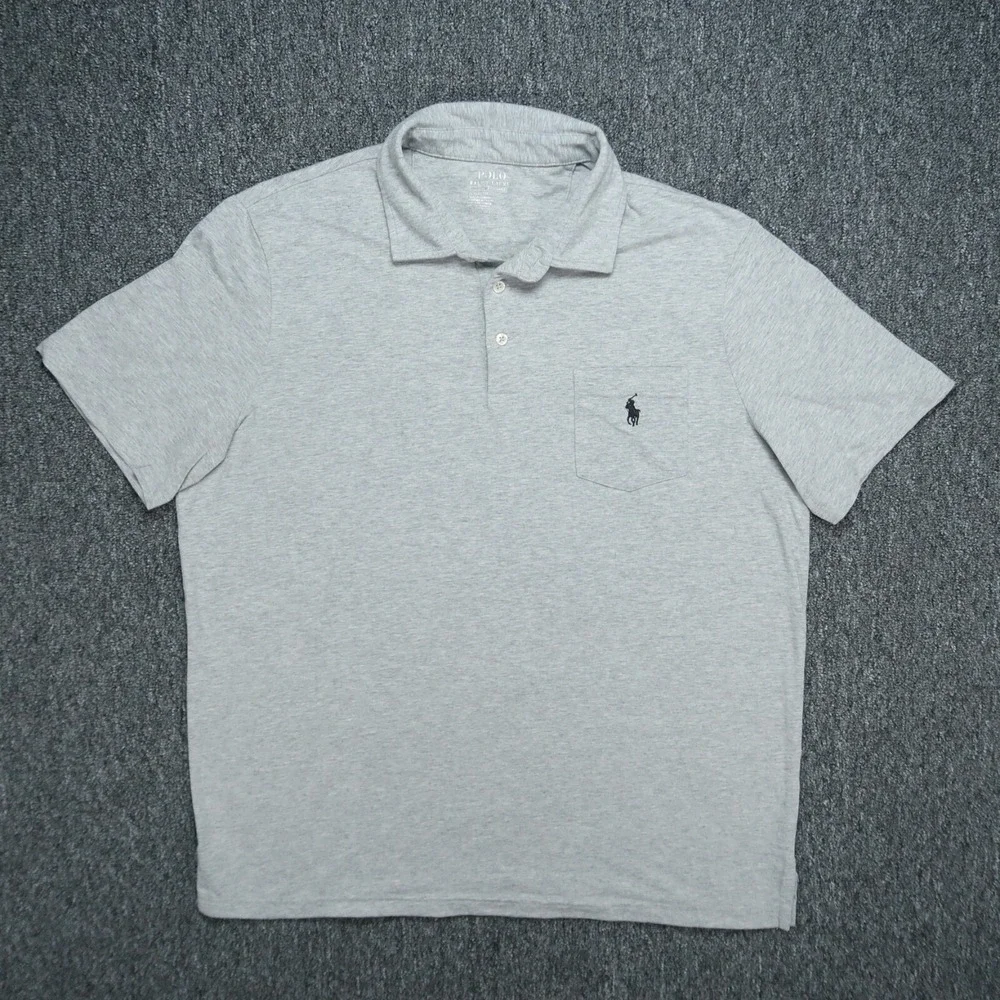 Polo Ralph‎ Lauren Shirt Mens Large Gray Performance Classic Fit Preppy